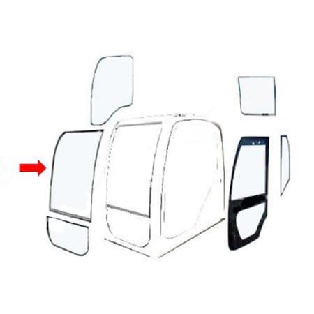 Aftermarket YT02C01156P1 Front Upper Windshield Glass for Kobelco Fits New Holland SK235SR CAH40-0244